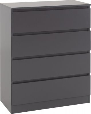 Malvern 4 Drawer Chest - Grey