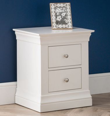 Clermont 2 Drawer Bedside - White