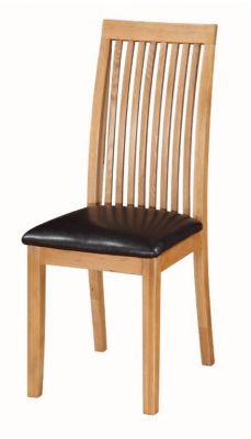 Hartford City Dining Chair - Oak/Brown