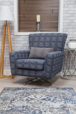 Poppy Swivel Chair - Navy