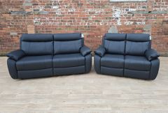 Decadence Leather Suite 3+2 - Black