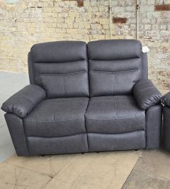 Byrne Fabric Recliner 2 Seater - Charcoal