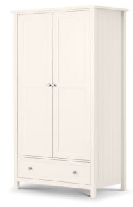 Maine 2 Door Combination Wardrobe - Surf White