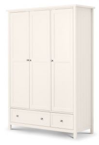 Maine 3 Door Combination Wardrobe - Surf White