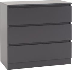 Malvern 3 Drawer Chest - Grey