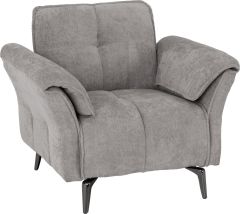 Amalfi Fabric 1 Seater Sofa - Grey