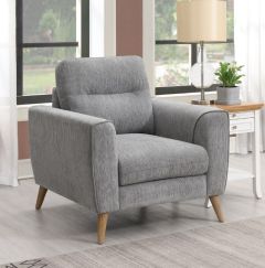 Anderson Fabric 1 Seater - Grey