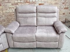 Byrne Fabric Recliner 2 Seater - Silver