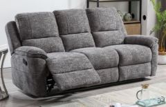 Dante Fabric Recliner 3 Seater - Slate