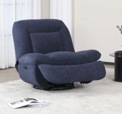 Ebba Fabric Recliner Chair - Indigo