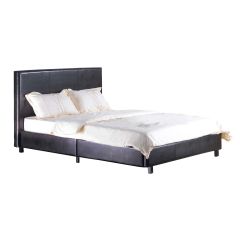 Fusion Leather Single Bed - 3ft Black