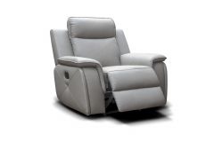 Infiniti Leather 1 Seater Recliner Sofa - Taupe Grey