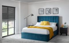 Langham Scalloped Headboard Storage Kingsize Bed 5ft - Teal