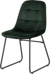 Lukas Fabric Chair - Emerald Green Velvet (SOLD AS 2)