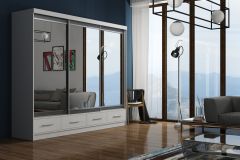 Margot Sliding Wardrobe 250cm - White