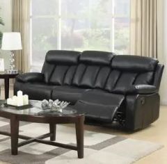 Merrion 3 Seater Recliner Sofa - Black