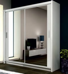 Paris 1.6m Sliding Wardrobe - White