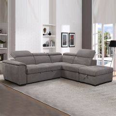 Prague Sectional with Pull Out Sofa Bed / Ottoman