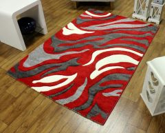 Primo 3862 Rug - Red/Grey 1200mm x 1700mm