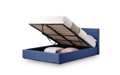 Rialto Fabric Storage Double Bed 4ft 6in - Dark Blue