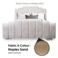 Salamanca Fabric Double Bed 4ft 6in - Naples Sand