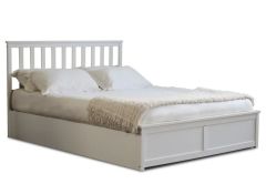 Tiffany Ottoman King Size Bed 5ft - White