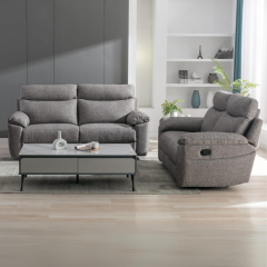 Vera Fabric Manual Recliner Suite 3+2 - Light Grey