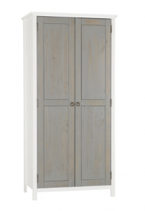 Vermont 2 Door Wardrobe - White/Grey