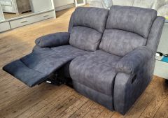 Yukon Fabric 2 Seater Recliner Sofa - Grey